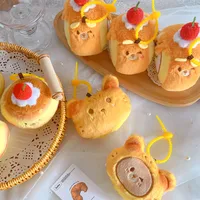 Original Bear Cake Plush Doll Pendant Baked Dessert Doll Kidsren's Birthday Gift Wedding Throw Doll main image 2