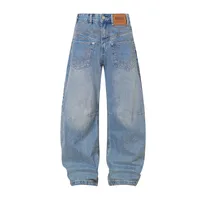 Jiayiku Men's  New American Vintage Embroidered Washed Jeans Men's And Women's Vibe Machete Wide Leg Pants main image 1