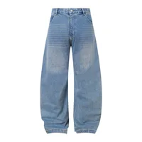 Jiayiku Men's  New American Vintage Embroidered Washed Jeans Men's And Women's Vibe Machete Wide Leg Pants main image 2
