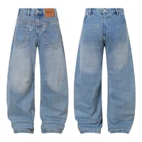 Jiayiku Men's  New American Vintage Embroidered Washed Jeans Men's And Women's Vibe Machete Wide Leg Pants main image 5