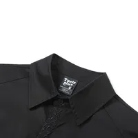 Jiayiku Men's  Summer New Cleanfit Eternal Flower Embroidered Shirt Short-sleeved Ins Trendy New-style Handsome Men main image 3