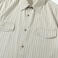 Jiayi Library Men's  Summer New New Style Retro Ami Khaji Wrapper Design Plaid Shirt Antique Style main image 3