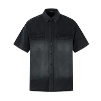 Jiayiku Men's  Summer New American-style Washed Old Shirt Short-sleeved Workwear Jacket Vintage Ins Trendy main image 1