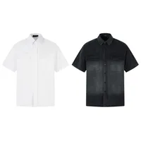Jiayiku Men's  Summer New American-style Washed Old Shirt Short-sleeved Workwear Jacket Vintage Ins Trendy main image 5