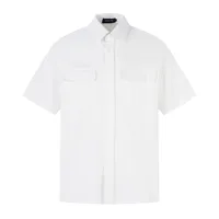 Jiayiku Men's  Summer New American-style Washed Old Shirt Short-sleeved Workwear Jacket Vintage Ins Trendy sku image 2