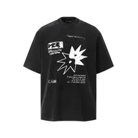Jiayiku Men's  Summer New American Retro Fashion Brand Washed T-shirt Cotton Loose Half Sleeve High-grade Sense main image 5