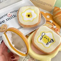 Cute Simulation Breakfast Poached Egg Toast Plush Coin Purse Fun Funny Doll Pendant Stall Doll Wholesale main image 2