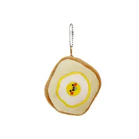 Cute Simulation Breakfast Poached Egg Toast Plush Coin Purse Fun Funny Doll Pendant Stall Doll Wholesale main image 5