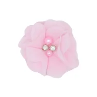 Handmade Chiffon Flower 6cm Hand-stitched Pearl Rhinestone Fabric Flower DIY Corsage Flower Head Flower Shoes And Hats Clothing Accessories sku image 4