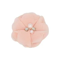 Handmade Chiffon Flower 6cm Hand-stitched Pearl Rhinestone Fabric Flower DIY Corsage Flower Head Flower Shoes And Hats Clothing Accessories sku image 11