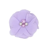 Handmade Chiffon Flower 6cm Hand-stitched Pearl Rhinestone Fabric Flower DIY Corsage Flower Head Flower Shoes And Hats Clothing Accessories sku image 1