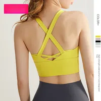 New High Strength Sports Underwear Fixed Chest Pad Beautiful Back Fitness Yoga Suit Running Bra Mid-length Vest main image 1