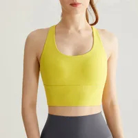 New High Strength Sports Underwear Fixed Chest Pad Beautiful Back Fitness Yoga Suit Running Bra Mid-length Vest main image 2