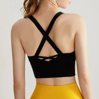 New High Strength Sports Underwear Fixed Chest Pad Beautiful Back Fitness Yoga Suit Running Bra Mid-length Vest main image 5