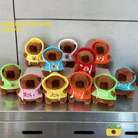 Cute LOVE Sweater Capybara Doll Creative Kappibala Doll Cross-dressing Toys Small Ornaments Keychain Wholesale main image 2