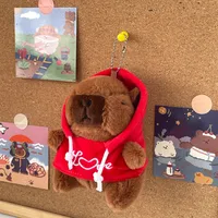 Cute LOVE Sweater Capybara Doll Creative Kappibala Doll Cross-dressing Toys Small Ornaments Keychain Wholesale sku image 4