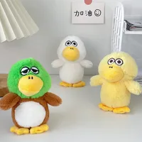 Cartoon Quack Duck Funny Tail Spit Bubble Keychain Pendant Cute Duck Plush Doll Bag Pendant Wholesale main image 3