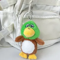 Cartoon Quack Duck Funny Tail Spit Bubble Keychain Pendant Cute Duck Plush Doll Bag Pendant Wholesale sku image 1