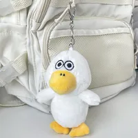 Cartoon Quack Duck Funny Tail Spit Bubble Keychain Pendant Cute Duck Plush Doll Bag Pendant Wholesale sku image 2