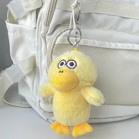 Cartoon Quack Duck Funny Tail Spit Bubble Keychain Pendant Cute Duck Plush Doll Bag Pendant Wholesale sku image 3