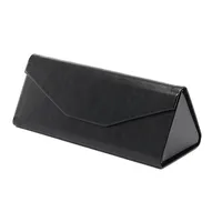 New Style Glasses Case Color Old Cowhide Anti-pressure Manual Pressing Triangle Folding Glasses Case Can Be Printed LOGO sku image 6