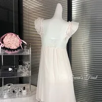 French Style Sling With Chest Pad One-piece Nightdress Pure Sexy Mesh Long Pajamas Summer New Home Clothes main image 3