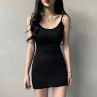 Strappy Hot Girl Vest Dress New Summer Base Skirt  Tight Slim Waist Slimming Long Dress main image 1