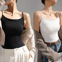 Modal Camisole Women's Spring And Summer  New Basic Solid Color Plus Size Slim-fit Base Shirt Top main image 3