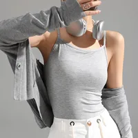Modal Camisole Women's Spring And Summer  New Basic Solid Color Plus Size Slim-fit Base Shirt Top main image 4