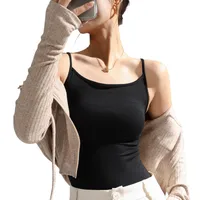 Modal Camisole Women's Spring And Summer  New Basic Solid Color Plus Size Slim-fit Base Shirt Top main image 5