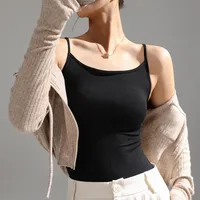Modal Camisole Women's Spring And Summer  New Basic Solid Color Plus Size Slim-fit Base Shirt Top sku image 1