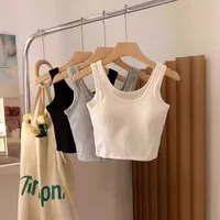 A Generation Of Hair With Chest Pad Vest Women Summer Joker Short Hot Girls Exposed Umbilical Sexy Bottoming Vest Women Wholesale main image 1