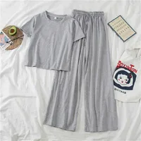 Summer New New-style Online Popular Western-style Tall Suit Women's Hong Kong-style Short-sleeved Wide-leg Pants Casual Two-piece Fashionable Set sku image 4