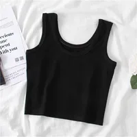 A Generation Of Hair With Chest Pad Vest Women Summer Joker Short Hot Girls Exposed Umbilical Sexy Bottoming Vest Women Wholesale sku image 2