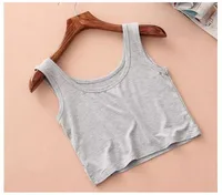 A Generation Of Hair With Chest Pad Vest Women Summer Joker Short Hot Girls Exposed Umbilical Sexy Bottoming Vest Women Wholesale sku image 7