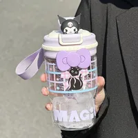 Summer Water Cup Girls High Color Value Cute Coffee Cup With Tea Warehouse Double Drinking Sippy Cup Students With Cup New sku image 6