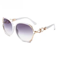 Classic Fashion Big Brand All-match Women's Sunglasses Trendy Pearl Sunglasses Large Frame Sunglasses 512 sku image 3