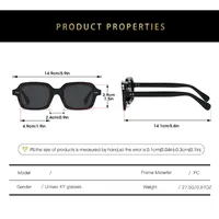 Casual Retro Solid Color PC UV400 Protection Square Full Frame Glasses main image 10