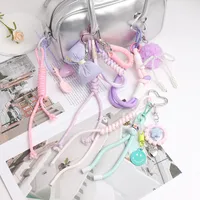 Spring New Ins New Sweet High-value Imitation Pearl Love Star Bow Climbing Rope DIY Key Chain main image 1
