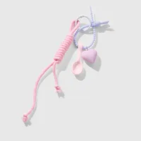 Spring New Ins New Sweet High-value Imitation Pearl Love Star Bow Climbing Rope DIY Key Chain main image 3