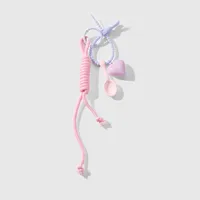 Spring New Ins New Sweet High-value Imitation Pearl Love Star Bow Climbing Rope DIY Key Chain sku image 1