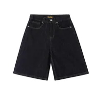 Jiayiku Men's American Vintage Washed Old Denim Shorts Men's And Women's Straight Loose Cleanfit Shorts main image 1