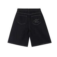 Jiayiku Men's American Vintage Washed Old Denim Shorts Men's And Women's Straight Loose Cleanfit Shorts main image 2