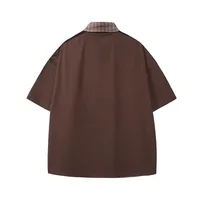 Jiayiku Men's  New American Antique Cleanfit Fashion Brand Embroidered Couple's Short-sleeved Shirt For Men And Women main image 3