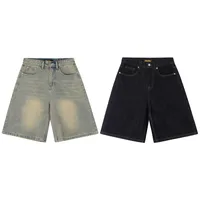 Jiayiku Men's American Vintage Washed Old Denim Shorts Men's And Women's Straight Loose Cleanfit Shorts main image 5