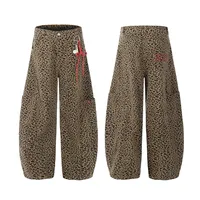 Jiayiku Fashion Brand  New  Vibe Leopard Print Personalized Machete Casual Pants Men And Women Ins Fashion Wide Leg Pants main image 5