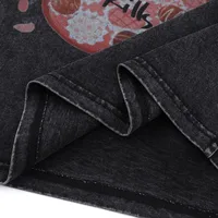 Jiayiku Fashion Brand  Summer New American Style Antique Fun Printed Washed T-Shirt Loose Couples Short-sleeved T-shirt main image 3