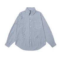 Jiayi Library Men's Wear  Spring New Cleanfit Long Sleeve Striped Long Sleeve Striped Shirt For Men And Women main image 1