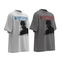 Jiayiku Men's Clothing  Summer American Street Hip Hop Fashion Brand Washed Tee  Dark Figure T-shirt Short Sleeve main image 4
