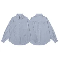 Jiayi Library Men's Wear  Spring New Cleanfit Long Sleeve Striped Long Sleeve Striped Shirt For Men And Women main image 5